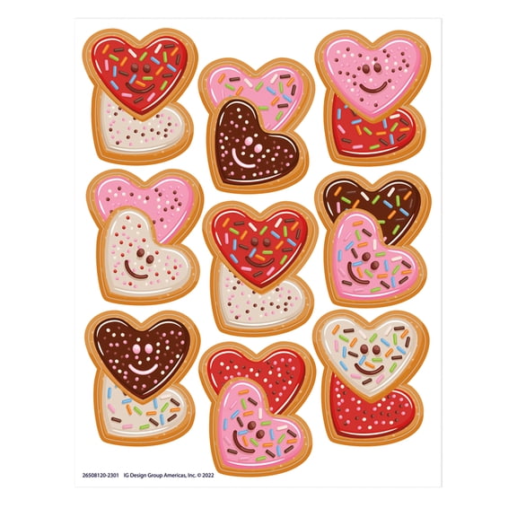 Eureka LOVE Valentine's Day Giant Stickers, 36 Per Pack, 12 Packs