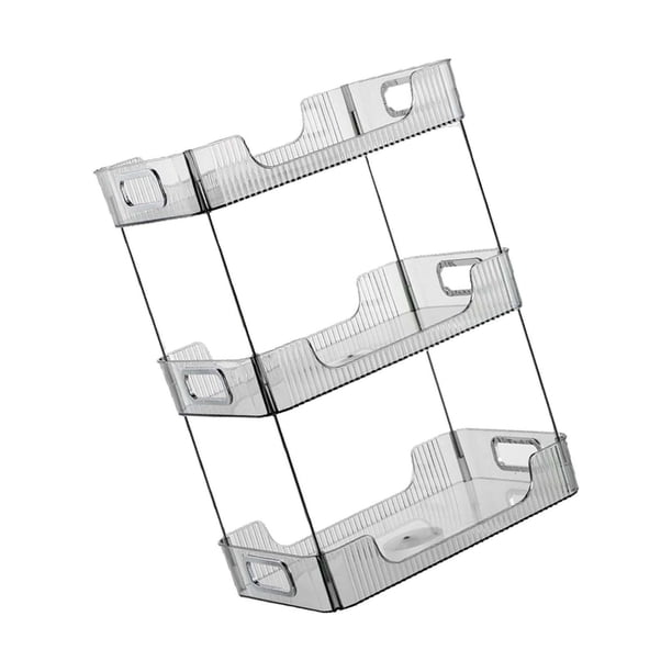Billuyoard Estante organizador de encimera de despensa de cocina, estante de almacenamiento elegante para cosméticos y artículos esenciales para Organizadores de utensilios de cocina Gris Grande
