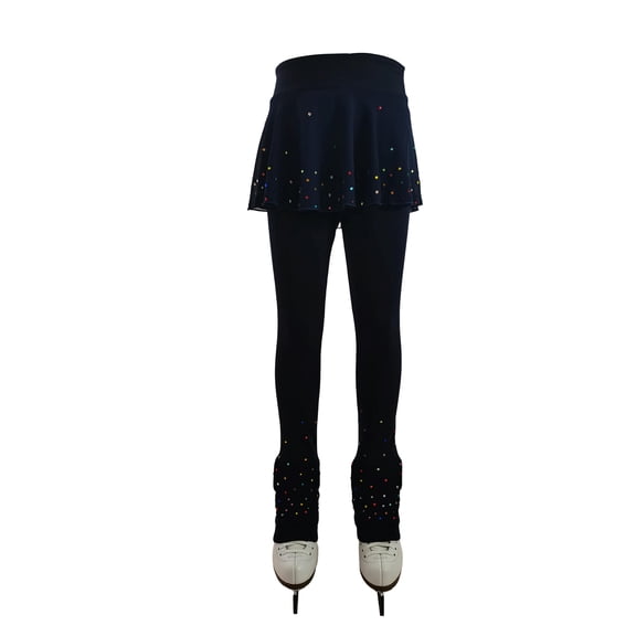 LIUHUO Figure Ice Skating Pants Training Leggings Fleece Suit Shiny Colored Diamond Girls Comfortable