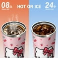 thumbnail image 3 of Kitty Tumbler for Adults Water Bottle 30 Oz Tumbler with Handle and Straw Kitty Cups for Kids Pink Coffee Mug Kitty Stuff Cat Insulated Cup Gifts for Girl Women, 3 of 6