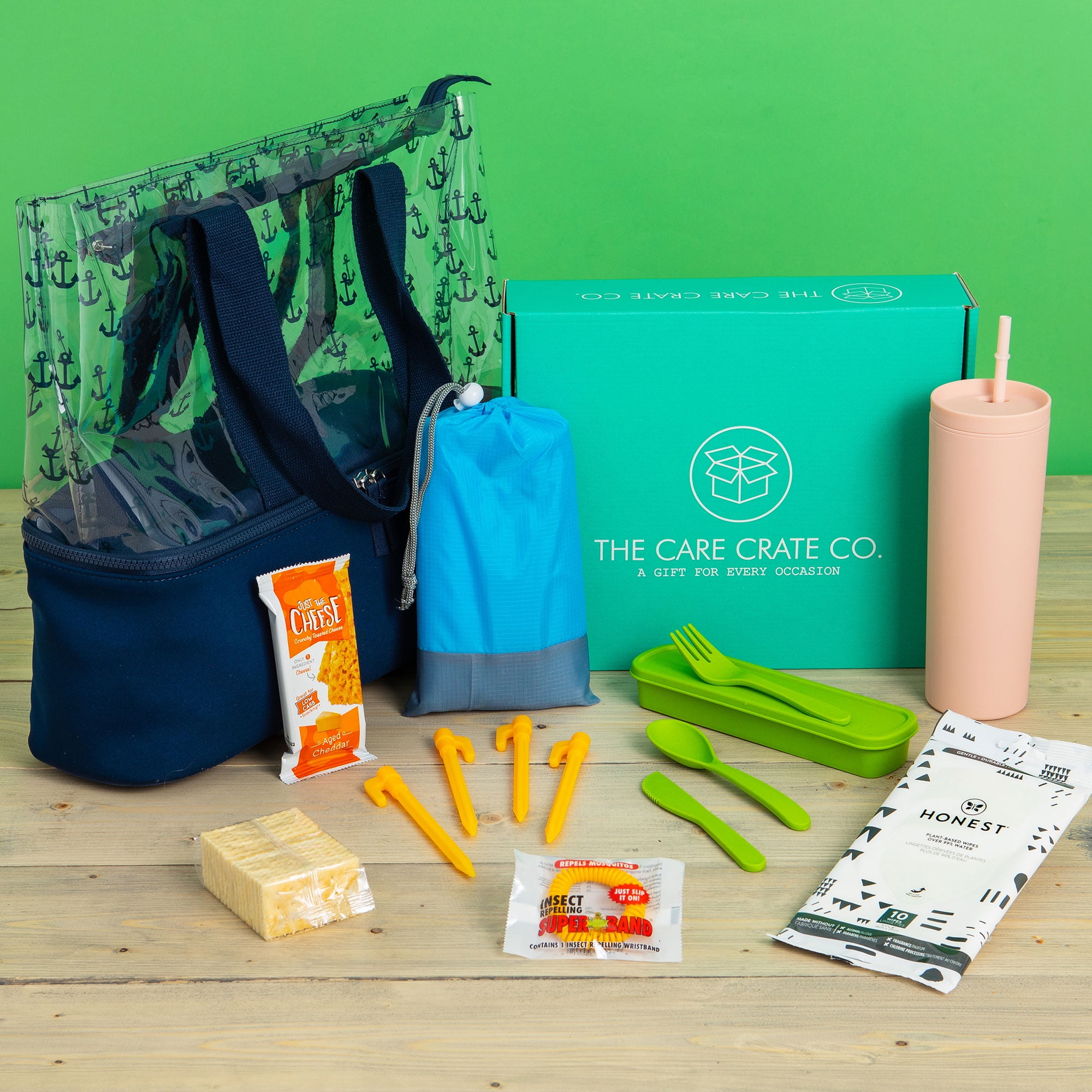 Picnic Care Crate (Variety Pack of 8 items) Picnic Supplies, Snacks