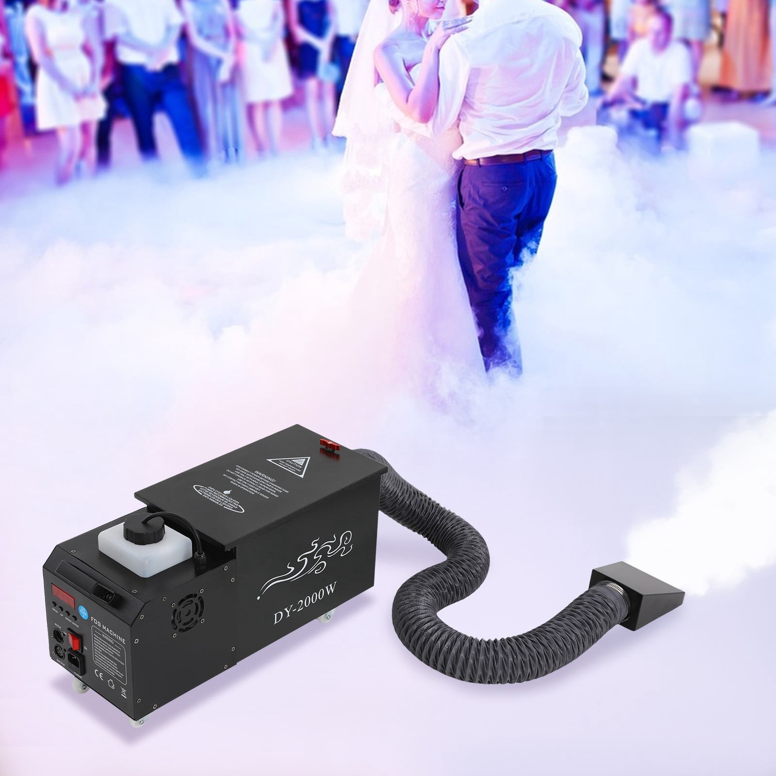 Low Lying Fog Machine, Water Based Ground Fog Machine, Fog Machine with Tube, suitable for stage performances, bars, KTVs, wedding celebrations, parties, Halloween, performing arts
