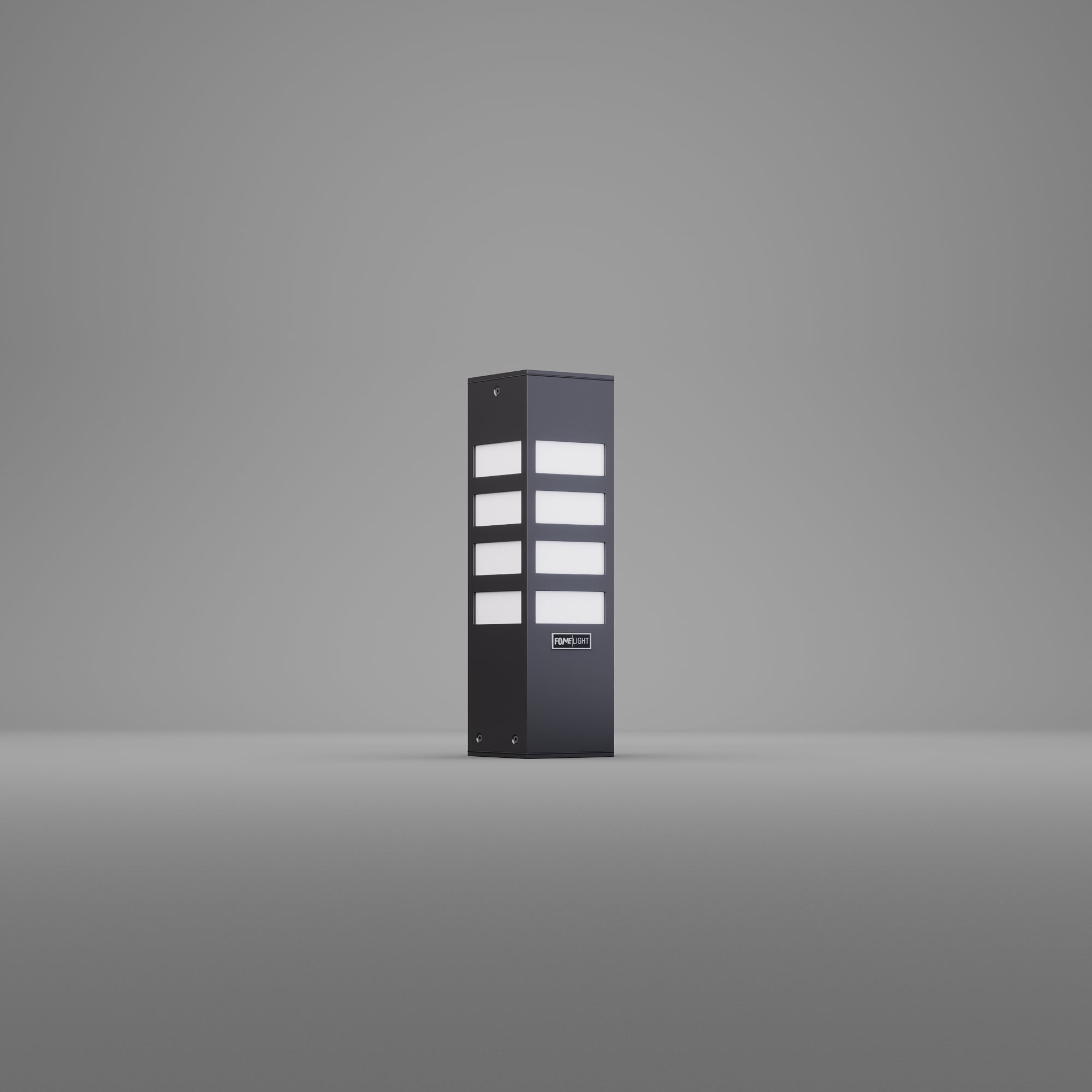 FoneLight Technoligies LED Outdoor Column Light, Modern Decorative Lamp, 900 lm, Black