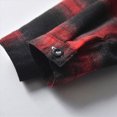 thumbnail image 5 of CAUYDY Kids Toddler Flannel Shirt Jacket Plaid Long Sleeve Lapel Button Down Shacket Baby Boy First Birthday Shirt Long Sleeve(L101-Red,12-18 M), 5 of 7