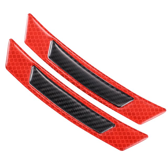 2uds 3D Reflectante Raya Pegatinas Alta Intensidad Rojo