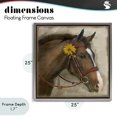 thumbnail image 4 of Stupell Industries Cottage Barnyard Horse with Daisy Gray Floating Frame Canvas Art, 25 x 25, by Suzanne Nicoll, 4 of 8