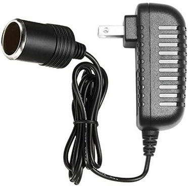 SHIHUALQ 110v - 240V to 12V AC to DC Cigarette Lighter Socket Power Adapter, Black