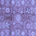 thumbnail image 1 of Ahgly Company Indoor Square Oriental Blue Traditional Area Rugs, 3' Square, 1 of 4