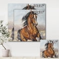 thumbnail image 4 of Designart ' Close Up Portrait Of A Horse In The Race ' Farmhouse Canvas Wall Art Print, 4 of 4