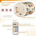 thumbnail image 5 of Yayeee Flameless Candles with Remote Flickering Battery Operated Multi Color Changing, Beige Playful Stamp, 5 of 7