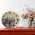 thumbnail image 6 of Dreamtimes Elephant in The Room Wall Clock, 10 Inch Silent Non Ticking Round Clock Oil Painting Clock Easy to Read Clock for Living Room Bedroom Bathroom Home Decor, 6 of 7