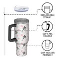 thumbnail image 4 of Modern 40oz Tumbler– Stainless Steel Insulated Tumbler with Handle and Straw, Large Capacity Travel Cup for Hot & Cold Drinks, 4 of 7