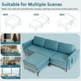 thumbnail image 5 of Costway Modular L-Shaped Sofa w/Reversible Chaise Lounge & 2 USB Ports Blue, 5 of 10