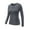 Gray, variant on Women Compression Quick-Dry T-shirts Long Sleeve Activewear Tight Fitness Yoga Tops