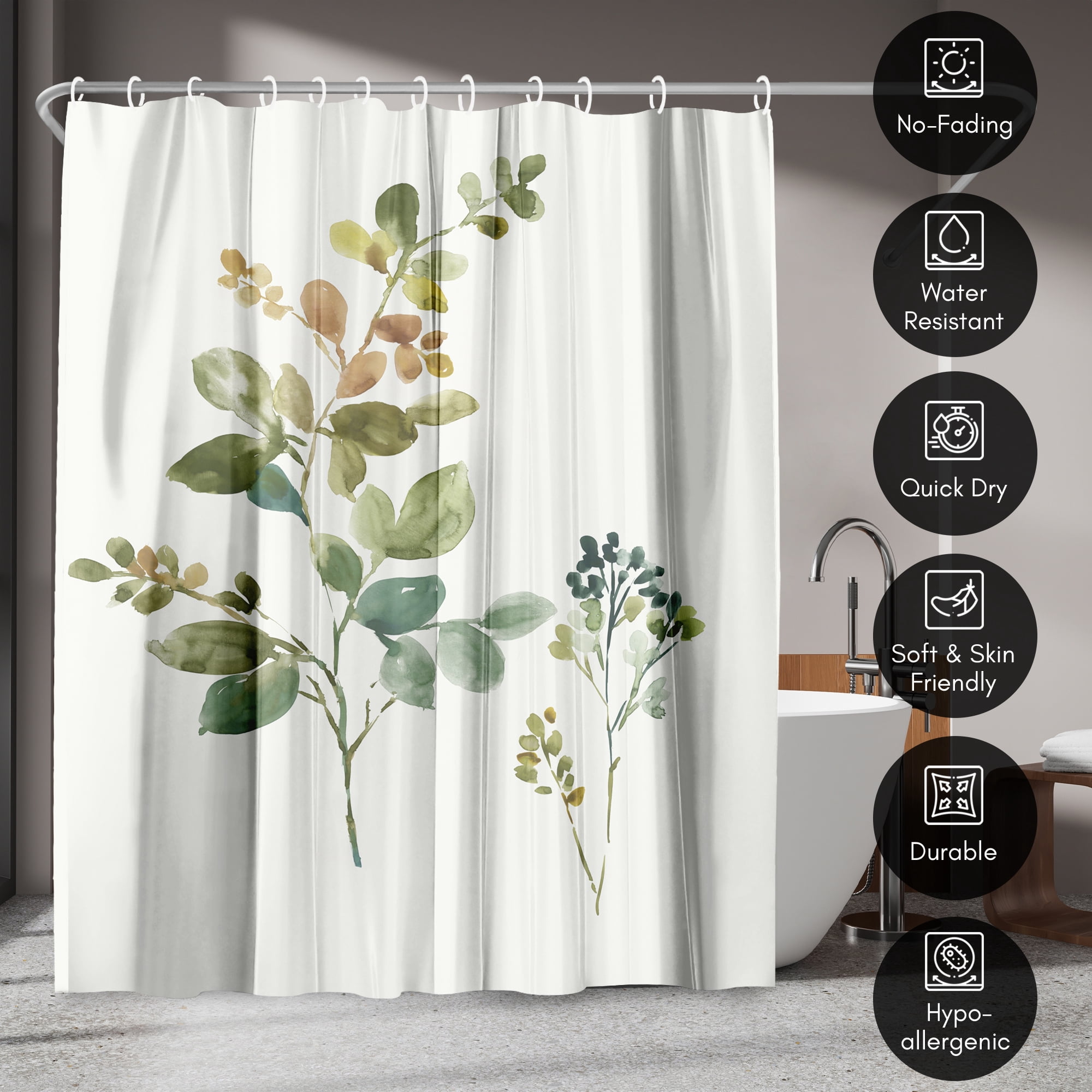 Americanflat 71" x 74" Shower Curtain, True And Fair by PI Creative Art