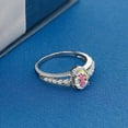 thumbnail image 3 of Gem Stone King 925 Sterling Silver Oval Mercury Mist Mystic Topaz and White Topaz Engagement Ring for Women (1.21 Cttw, Available in Size 5, 6, 7, 8, 9), 3 of 4