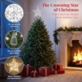 thumbnail image 2 of Star Christmas Tree Topper Silver Iron 11.8x9.8in Glittered & Lighted for Christmas Tree Decorations Holiday Party Home by MPOISVA, 2 of 4