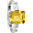 thumbnail image 1 of Sterling Silver Rhodium Citrine Ring (Size 6) Made In China qr691-6, 1 of 2