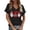 Black, variant on Womens T Shirts Christmas Santa Print V Neck Short Sleeve Graphic Spring And Summer Casual Outfits Hawaiian Shirt For Women