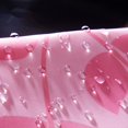 thumbnail image 3 of Cortina de ducha de tela suave con decoración de hojas rosas, repelente al agua, ecológica, linda cortina de baño de tela de poliéster, 39" x 72", 3 of 6