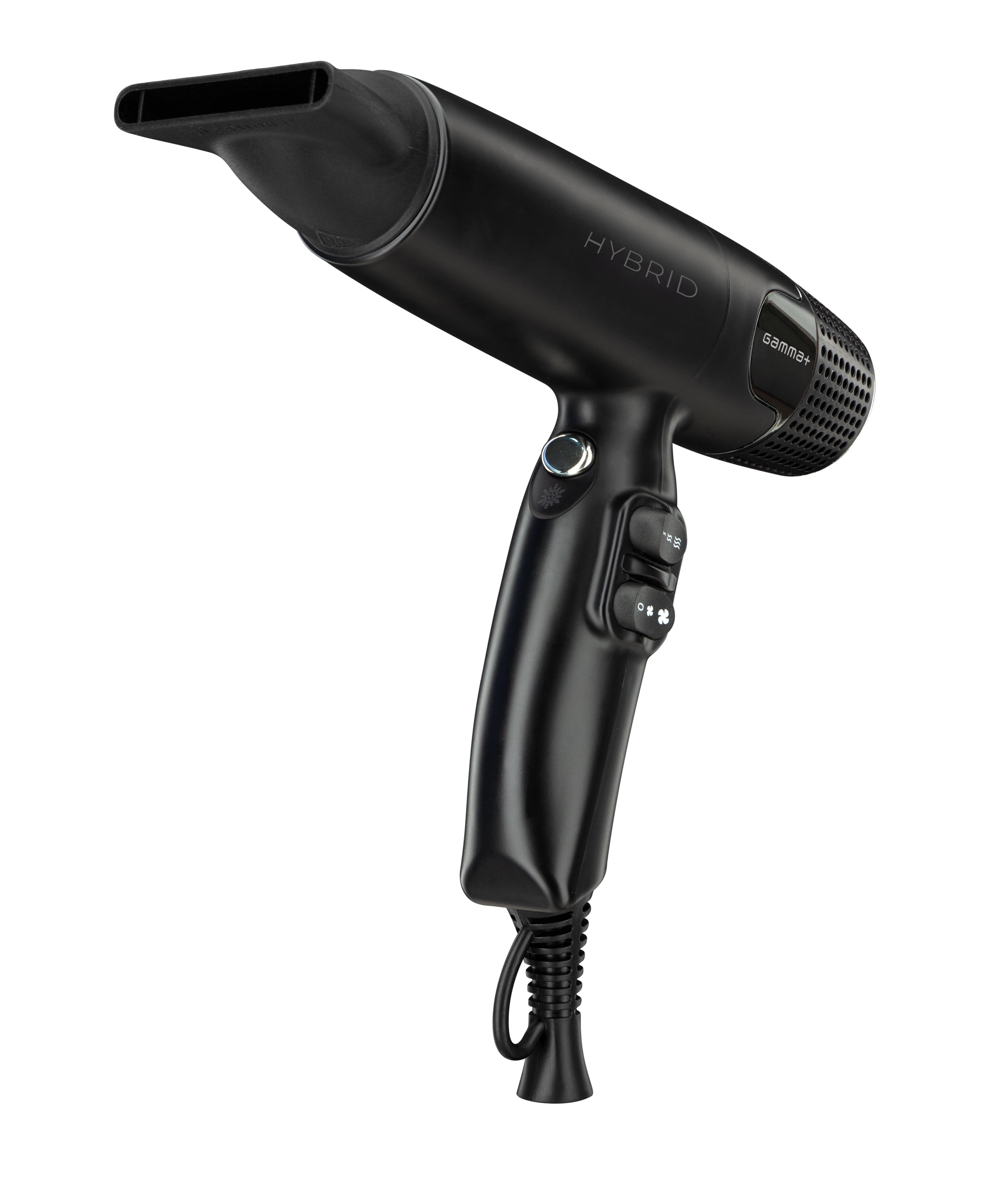 GAMMA+ Hybrid Professional Hair Dryer Lightweight, Ionic Technology, Low Noise with 2 Nozzles and Diffuser
