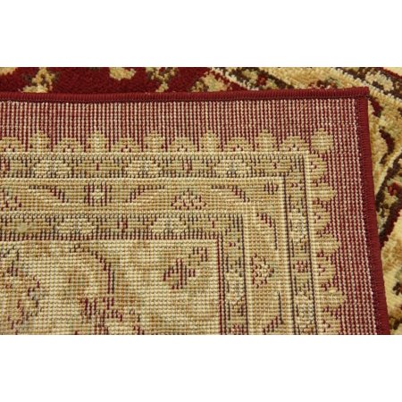 Unique Loom Voyage Floral Traditional Area Rugs, Red