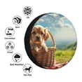 thumbnail image 4 of KLL Adorable Puppy Basket Pattern 14-17 inch Spare Tire Cover Universal Wheel Protector for Truck SUV Trailer Camping Rv Tire Covers-16 inch, 4 of 6