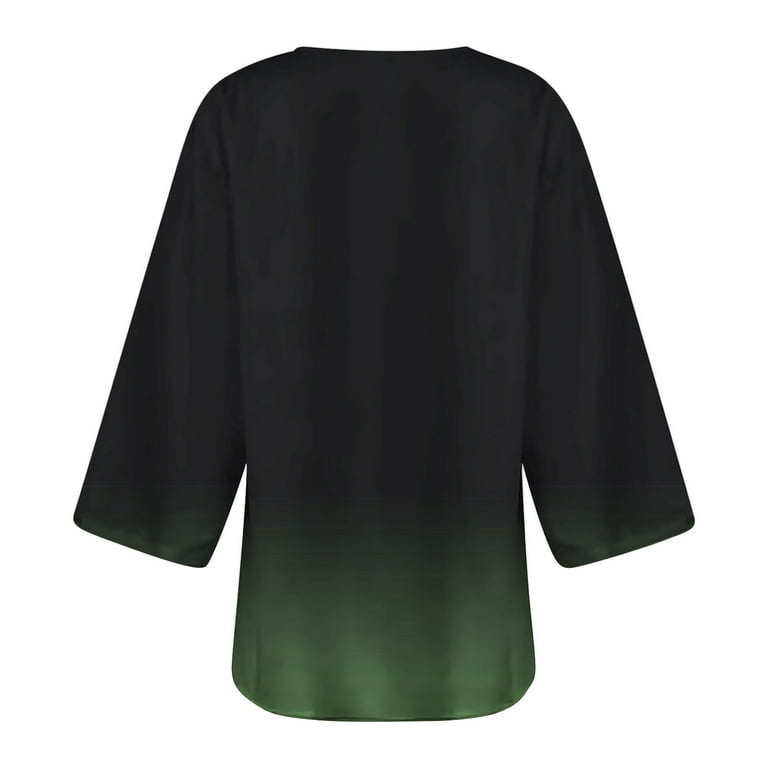 Cavosen Womens Petite Cardigan Sweaters Green Summer Long Sleeve Duster Cardigan Gradient Sweater Cover up Lightweight Open Front Outwear Beach