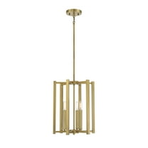 Warm Brass Three Light Pendant from the Benson Collection