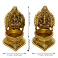 thumbnail image 5 of Handcrafted Laxmi Ganesha Statue Brass Diyas, Brown & Gold, 5 of 5
