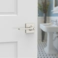 thumbnail image 3 of Kwikset Casey Square Privacy Lever Doorknob Satin Nickel - Contains 2 Levers, 3 of 9