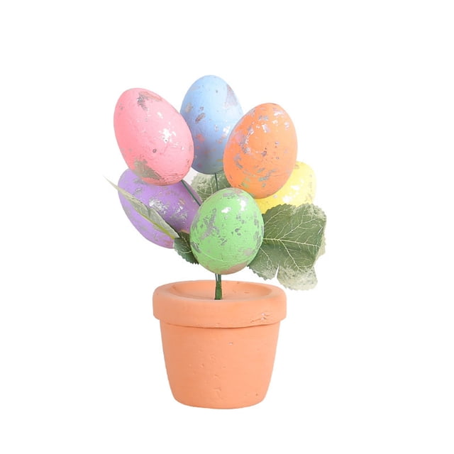 Décorations de Pâques Extérieures, Pots d'Ufs de Pâques 17Cm, Pots de Fleurs pour Cour Extérieure, Décoration Intérieure
