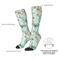 thumbnail image 5 of Knee High Socks for Men and Women, Elegan Lovely Parrot Flower Althletic Compression Socks, Support Long Tube Socks for Outdoor Sport, Calf Socks, High Stockings for Women Men, 5 of 7