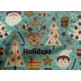 thumbnail image 4 of oneOone Cotton Cambric Dusty Teal Green Fabric Santa|Gift Box & Tree Christmas Dress Material Fabric Print Fabric By The Yard 56 Inch Wide, 4 of 4
