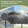 thumbnail image 4 of Haverchair 8x8 FT Grill Gazebo with Side Awning, 2-Tier Barbecue Canopy Shelter with 2 Shelves, 7 Hanging Hooks, Bottle Opener, Outdoor Grilling Awnings Tent for Backyard Garden Poolside, 4 of 8