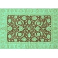 thumbnail image 1 of Ahgly Company Indoor Rectangle Abstract Turquoise Blue Modern Area Rugs, 5' x 7', 1 of 4