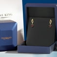 thumbnail image 5 of Gem Stone King 14K Yellow Gold Red Rhodolite Garnet and Lab Grown Diamond Earrings for Women | 1.15 Cttw | Gemstone January Birthstone | Heart Shape 5MM, 5 of 6