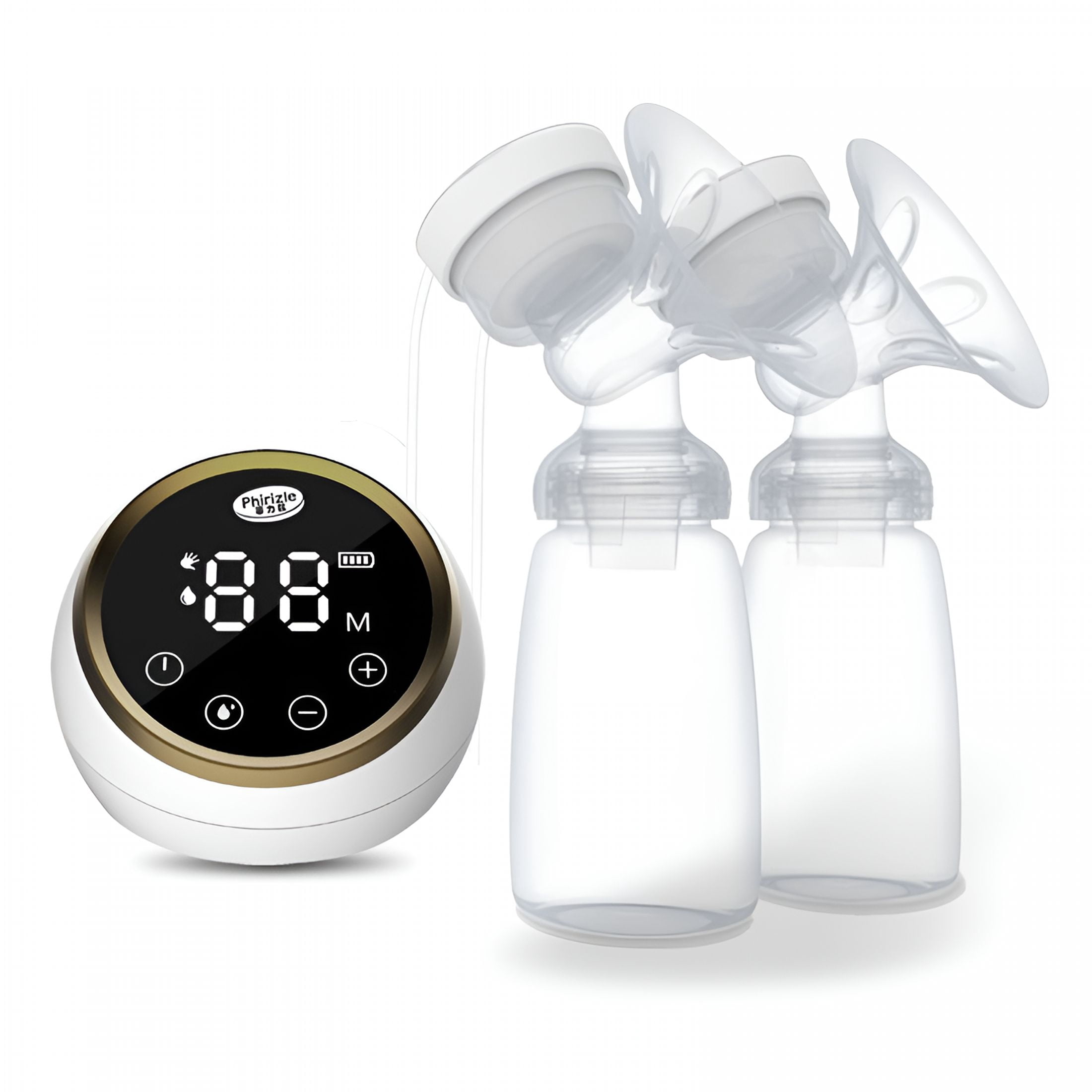 XIRQI 2026 New Double Electric Wearable Breast Pump Portable Wireless Breast Pump Lcd Display Low Noise Painless for Newborns,Infants,Travel,Home,Office