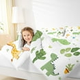thumbnail image 4 of jejeloiu Cute Cartoon dinosaur Bedding Comforter Set,Zoo Animal Giraffe Twin Comforter Sets,Tropical Desert Plant Cactus Bedding Set For Kids Boys,Super Cozy Room Decor Reversible,2-Piece, 4 of 8