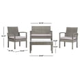 thumbnail image 5 of SAFAVIEH Outdoor Collection Bassey 4-Piece Patio Set Grey/Grey, 5 of 7