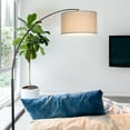 thumbnail image 3 of Brightech Logan Arc Standing Floor Lamp with LED Bulb and Drum Shade, Black, 3 of 10