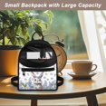 thumbnail image 5 of HELLHERO Easter Bunny Floral Pattern Lightweight Travel Backpack Front Pocket Purse Backpack for Shopping Hiking, Polyester Easy to Carry Mini Backpack, 5 of 8