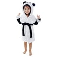 thumbnail image 2 of Kids Robe Zoo Crew Fuzzy Sherpa Lined Hooded Animal Bathrobe,Panda,L(7-10 Year, 2 of 4