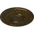 thumbnail image 3 of 33 7/8"OD x 1 3/8"P Dauphine Ceiling Medallion (Fits Canopies up to 13 1/4"), Hand-Painted Brass, 3 of 6