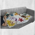 thumbnail image 5 of Underwater Soft Flannel Fleece Throw Blanket, Illustration of Colorful Mermaids and Sea Friends Kids Cheering Joyful, Cozy Plush for Indoor and Outdoor Use, 50" x 60", Multicolor, by Ambesonne, 5 of 5