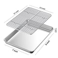 thumbnail image 2 of Stainless Steel Baking Sheet With Rack Set 9 x 7 x 1 inch, For Oven And Toaster Oven, 2 of 7