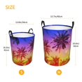 thumbnail image 3 of Fotbe Palm Trees at Sunset Cesto de Ropa con Asas, Cesto Impermeable de Gran Capacidad, Bolsa de Lavado para Dormitorio, Cesto de Ropa con Ruedas y Asas-Medium, 3 of 6