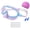 Blue and purple tran, variant on Yihuala Swim Goggles Wide View Frogs Swimming Glasses With Earplugs And Swim Hat for Swimming