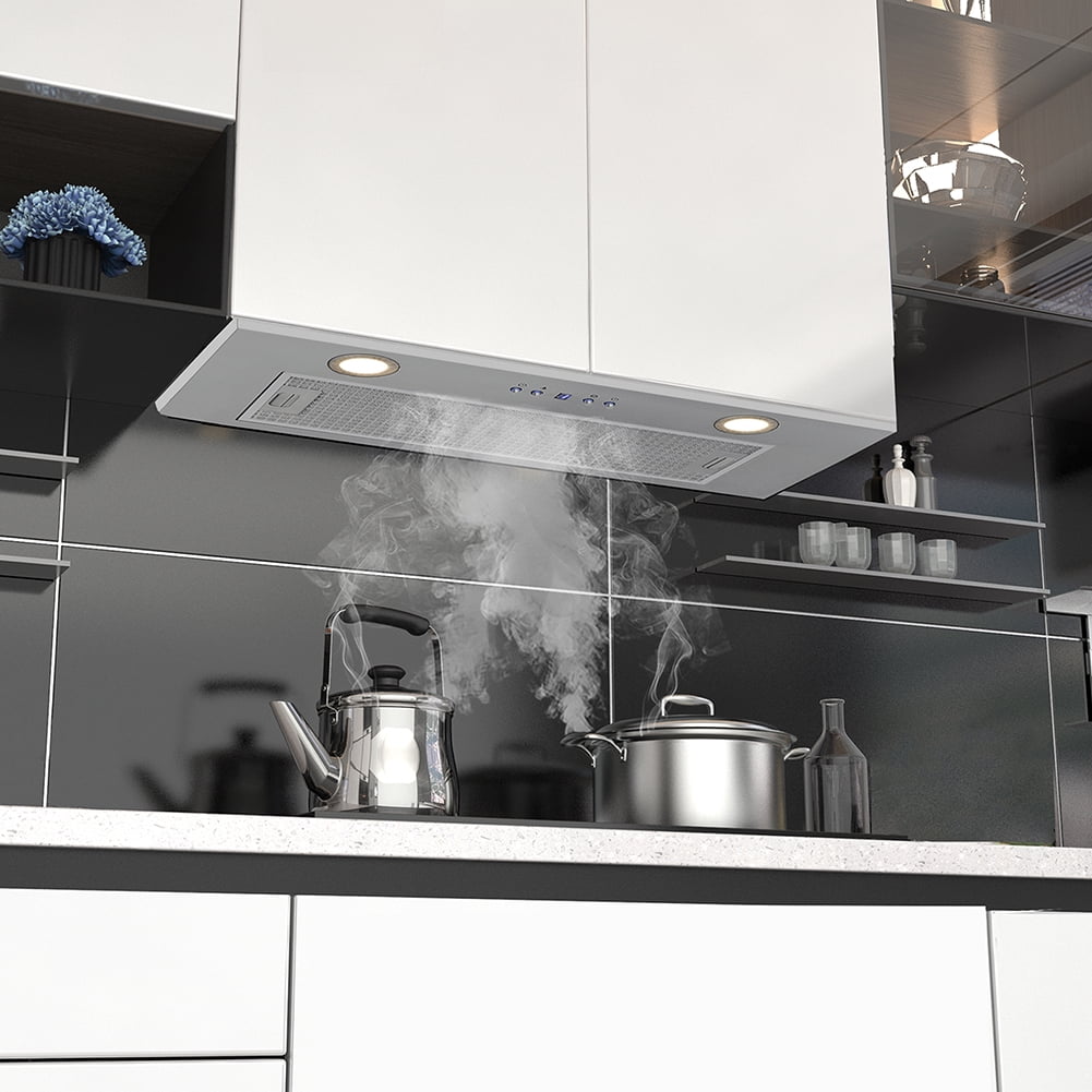 Kepooman Built-in/Insert Range Hood with 5 Levels Wind-force 1.5W LED Lamps, Remote Control Available, Silver Kepooman Built-in/Insert Range Hood with 5 Levels Wind-force 1.5W LED Lamps, Remote Control Available, Silver