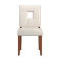 thumbnail image 4 of Weston Home Sive White Faux Leather Dining Chairs, Set of 2, 4 of 8